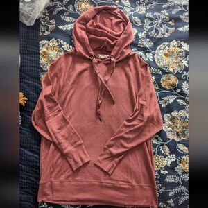 Pink rose pale red hoodie